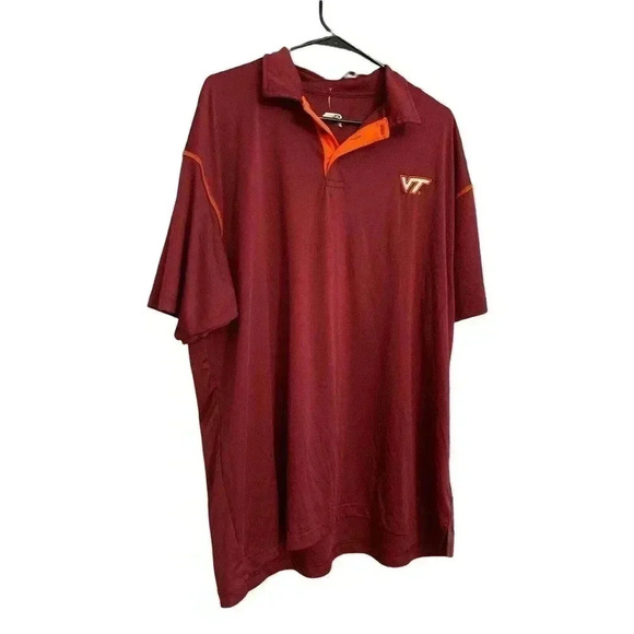 J AMERERICA SIZE XXL BURGUNDY VT POLO SHIRT - Picture 1 of 2